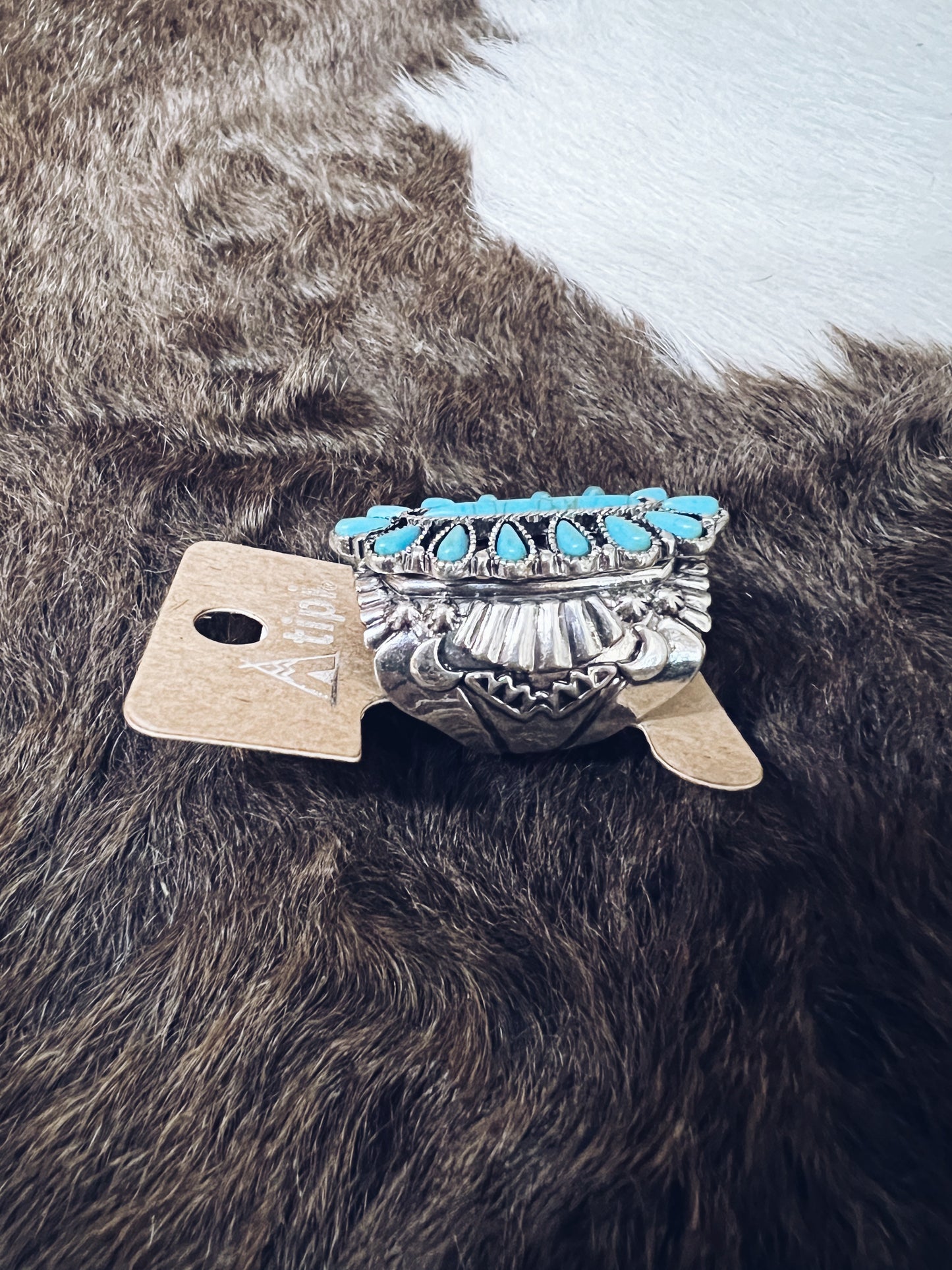 Navajo Western Stone Cuff Ring