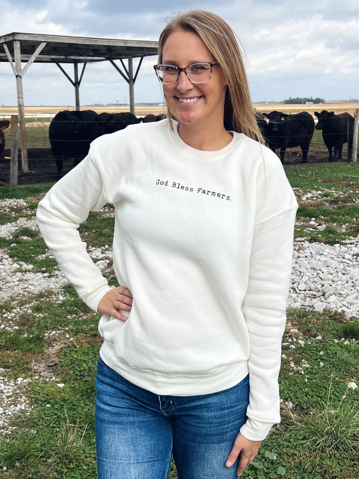 GOD BLESS FARMERS. Sweatshirt