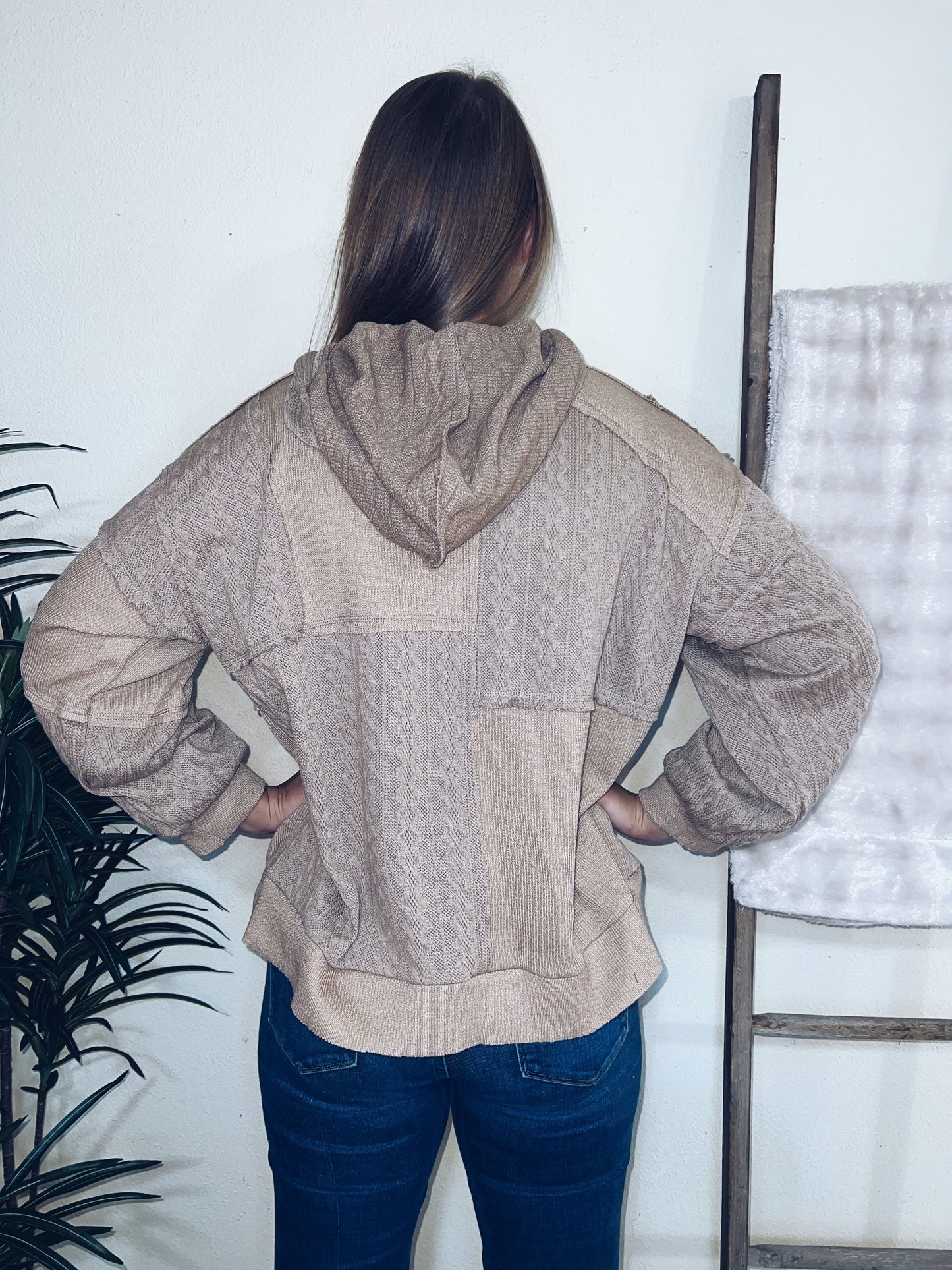 Clover Cut and Sew Knit Hoodie