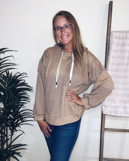 Clover Cut and Sew Knit Hoodie