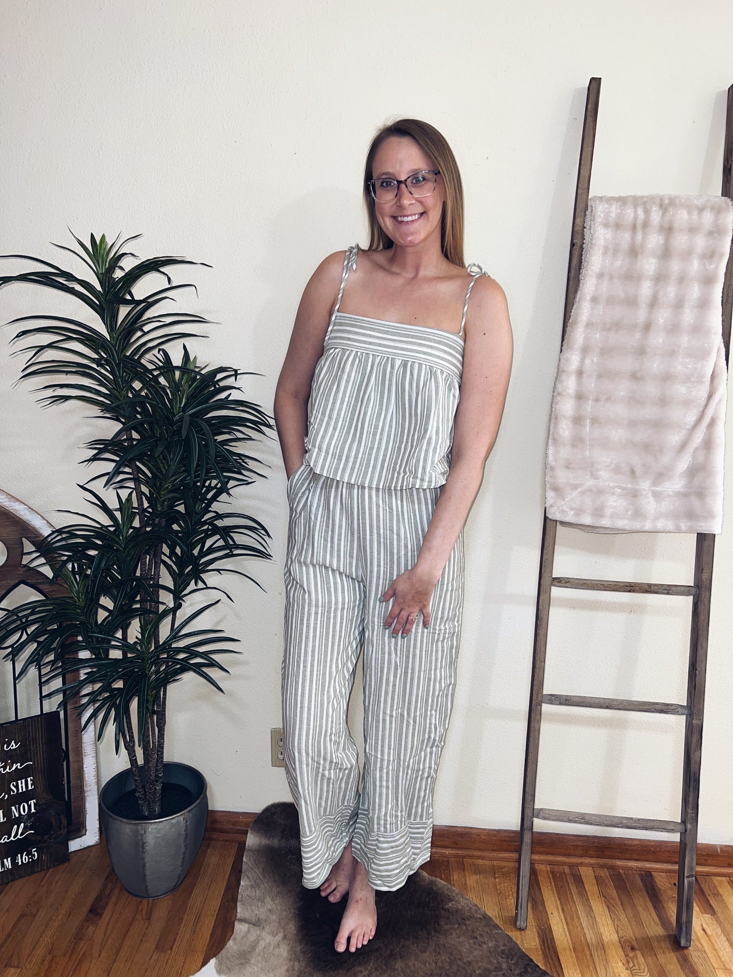 Sylvia Stripe Jumpsuit