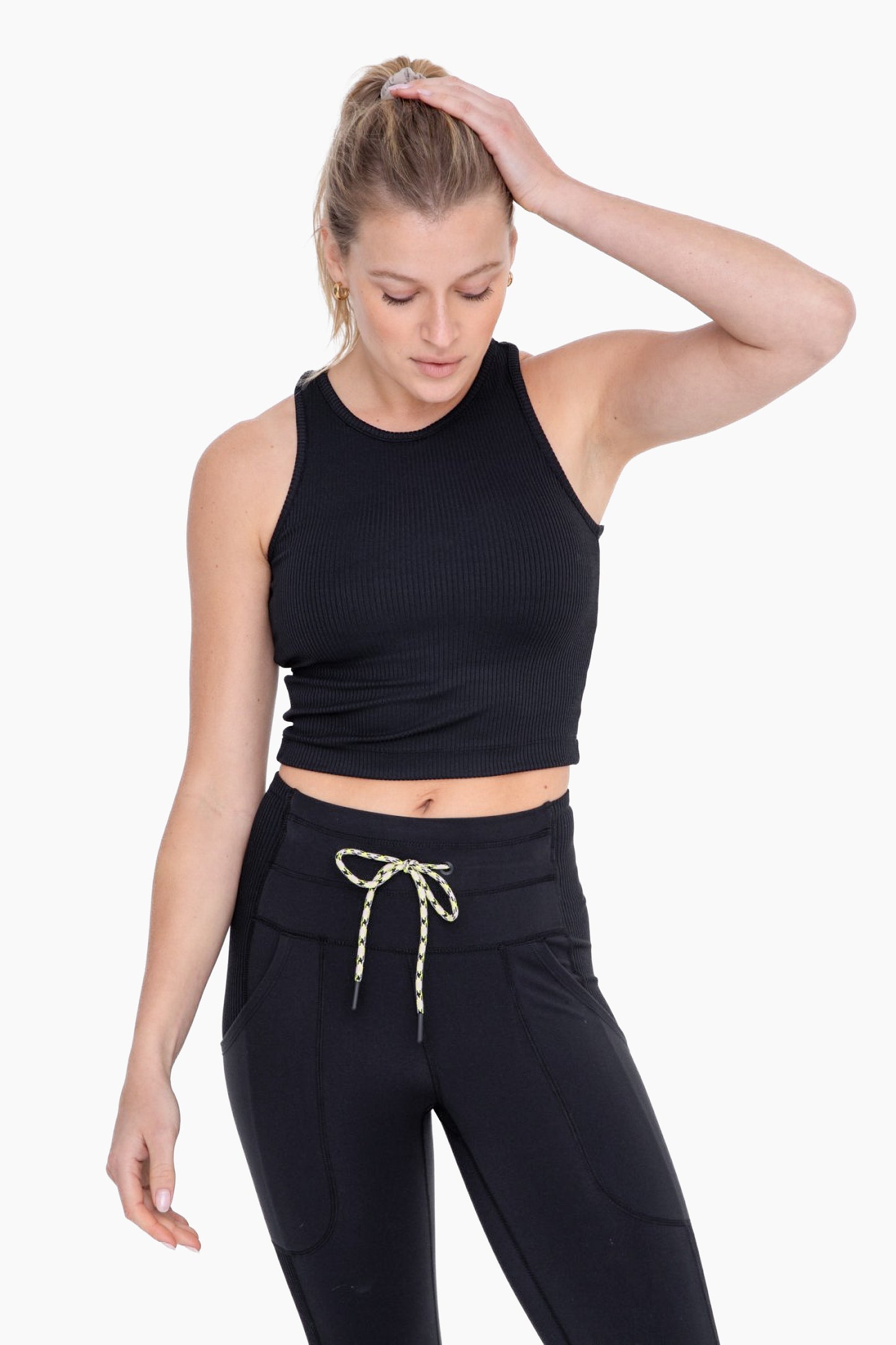 Ribbed Twisted Racerback Active Top