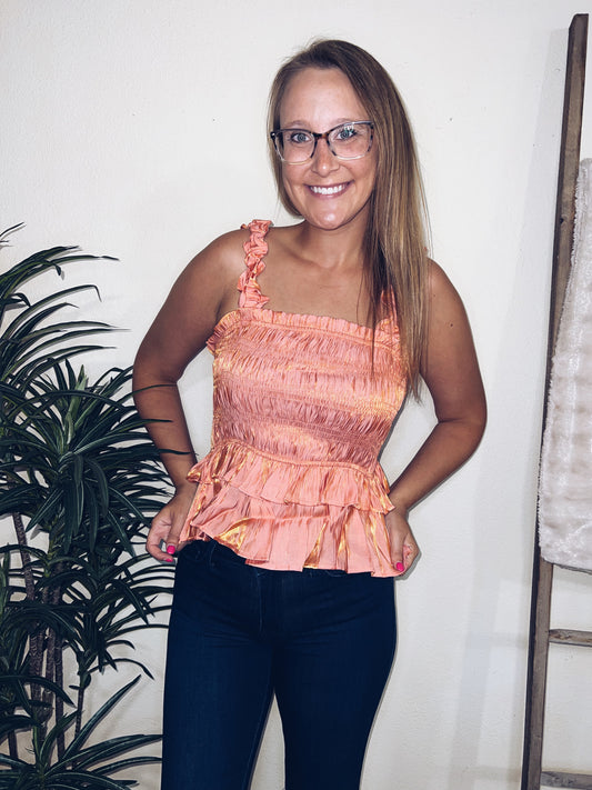 Moxie Smocked Tank