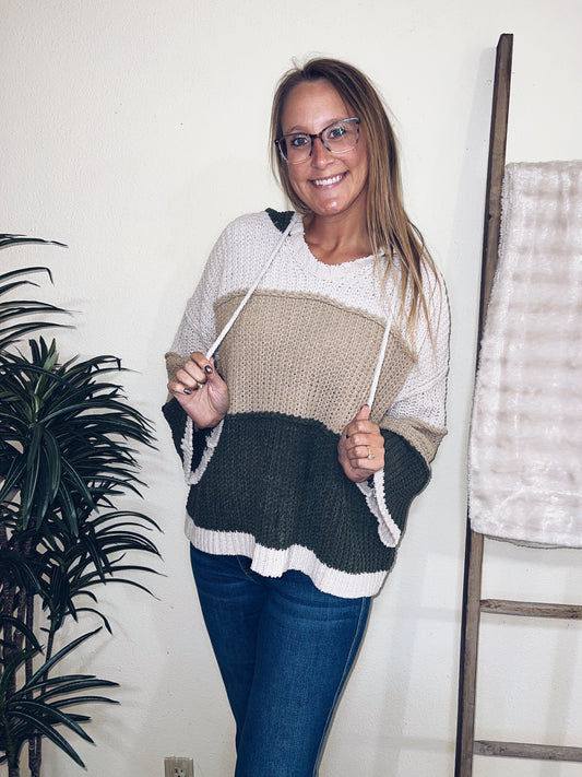 Olive Hoodie Sweater